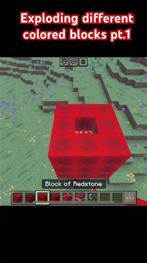 Exploding different colored blocks pt.1 #minecraft