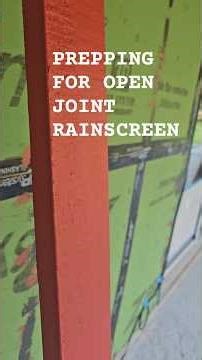 preparation has to be right for open joint rainscreen cladding....