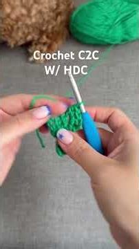 Crochet C2C with half double crochets. 🧶 #crochet #crochettutorial