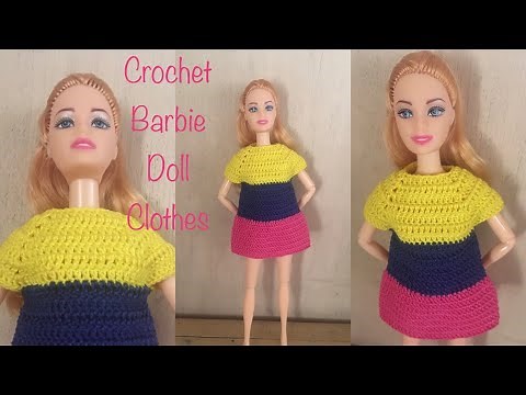 Crochet Barbie Doll Clothes | Simple Barbie Dress