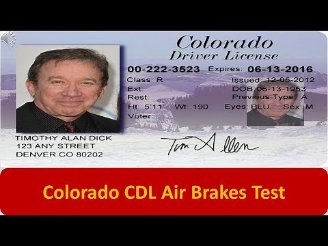 Colorado CDL Air Brakes Test