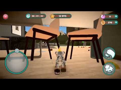 Cat Simulator 2 house 4 ground floor time mode gameplay (new cat, new progress)