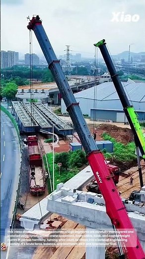Erecting Precast Concrete Bridge Technique: Two Cranes Dance to Lift This 80-Ton Concrete Beast
