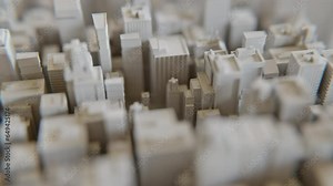 Miniature city model .Miniature Details Architecture Model 3D