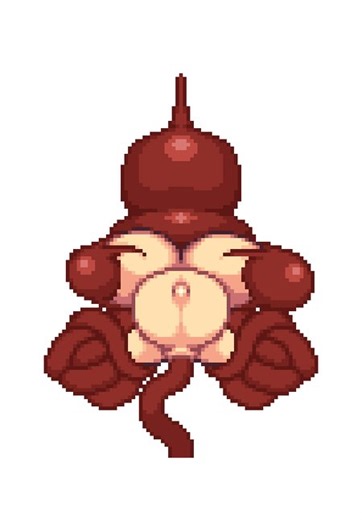 RT @mo2_mikituu: 蟲ステージの中央に設置されている苗床ちゃん。プレイヤーがゲームオーバーになるとようやく役割を交代してもらえる。顔は最後まで出さない。