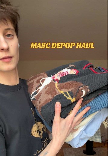DEPOP HAUL!!! My Depop has been insane lately. Enjoy the haul and lmk if you want to see any of these pieces styled! #masc #fyp #lgbtq #wlw #depop Brands mentioned: - Birch Bros - Christopher & Banks - Ralph Lauren - JCrew - Woolrich