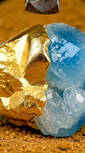 Erna Mulyani on Instagram: "The striking geological duality where massive native gold binds with a rare crystalline gemstone transforms the metal into fine art. Such unique mineral specimens, sometimes found in regions like Montana, command exponential value over melt price, often selling for over $15,000 in the U.S. market due to their extreme aesthetic and scientific scarcity. #MineralSpecimen #NativeGold #Gemstone #GoldCollector #GeologicalRarity"