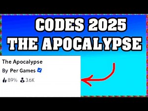 The Apocalypse Codes 2025 / Roblox ! 🎮🔑