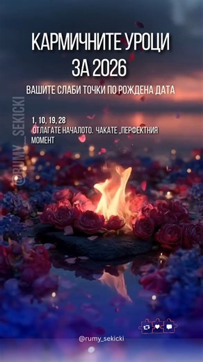 Защо 2026 е времето за работа с кармата? 2026 = Година на Единицата = Година на Слънцето • Слънцето има колосална енергия Това означава, че: Всичко скрито ще стане видимо. Всичко нерешено ще се засили. Годината ще даде сила и енергия за трансформация. Това е най-доброто време от 9 години за кармична работа. А за уроците, които трябва да научим - гледайте видеото в нашия ТГ канал . нумерология, rumysekicki, самопознание, карма, 2026, цифрова психология, numerology | Rumy Sekicki