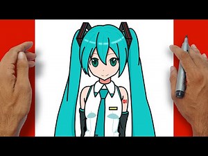 How to Draw MIKU Easy Step-by-step | Hatsune Miku Drawing Tutorial | Vocaloid Anime