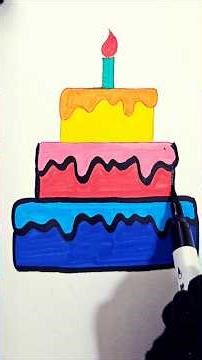 Yummy Cake 🎂 let's colour it ASMR #viral #shorts #trending #cake