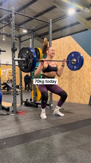 Emma on Instagram: "3 months putting in the work 🤩 A number I only ever DREAMEDDDDD of being able to clean when I started CrossFit 🥹🥹🥹 Keep trusting the process and the rewards will come 🙌🏼 The best coach @amirkhanfitness helping to get these long ass femurs strong 🙏🏼 #crossfit #weightlifting #gymprogress #girlswholift #strongoverskinny"