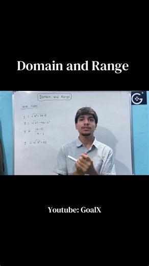 How to find Domain and Range? #math #goalx