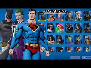 All DC Skins in Fortnite | Full Showcase from Chapter 1 to Chapter 6 (4K)