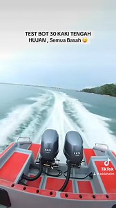 55K views · 872 reactions | Test bot 30kaki tengah hujan , sekmung tengok vedio ni sampai habis okey #botfiberdungun #botlaut #khairolfiber #khairolfiberglassboat | Khairol Fiberglass Bot | Facebook