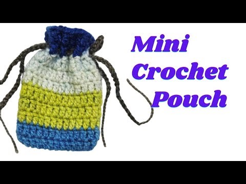 Easy Crochet Drawstring Pouch 🧶 | Beginner Friendly Tutorial