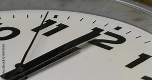 Modern Clock Face Fast Time Lapse. modern clock ticking accelerated time.Time flies moving fast forward in this time lapse.Clock face running out in high speed.