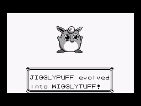 Pokemon Blue (1996) - Evolving Jigglypuff into Wigglytuff (040)