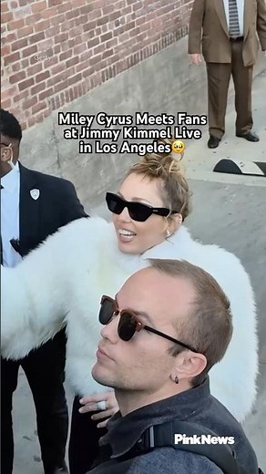 Miley Cyrus Meets Fans At Jimmy Kimmel Live In Los Angeles In New Viral Video #viralshort #trending