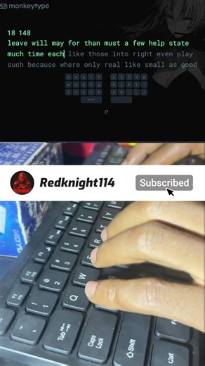 136 WPM Monkeytype Test. #keyboard #monkeytype #typing #typingspeed #nationalrecord #typingtest
