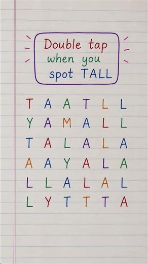 Spot ."Tall"🤯 #handwriting #challenge #quizshorts #unfrezzmyaccount #wordzap