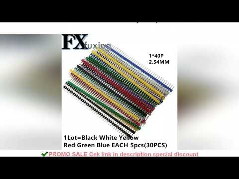 30PCS 40 Pin Breakable Pin Header 2.54mm Single Row Male Header Connector Kit PCB Pin Strip For Ardu