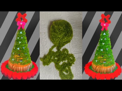 “DIY Christmas Tree Using Old Wool 🎄✨ Easy Recycling Craft Idea at Home”/:✔ How to reuse old wool.