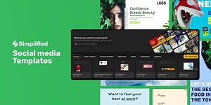 免费的在线广告的社交媒体模板|Simplified