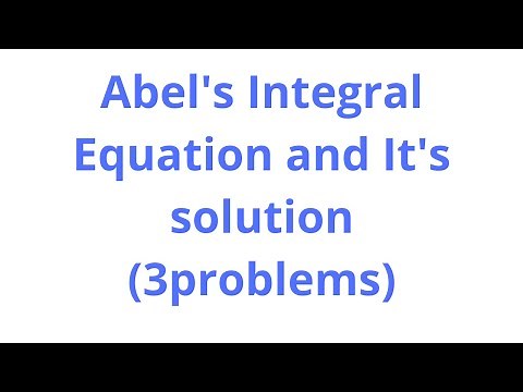 Abels Integral Equation and Its solution