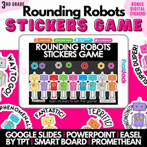 3rd Grade Rounding Math Game | Easel Google Slides PowerPoint Smart Board