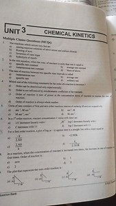 CHEMICAL KINETICS Multiple Choice Questions (MCQs) The reaction... | Filo