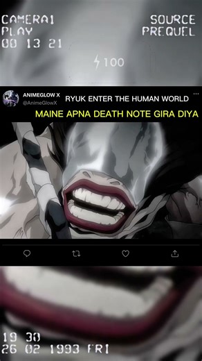 Ryuk Enters the Human World 👁️ | Death Note Edit #shorts #animeedit #deathnote