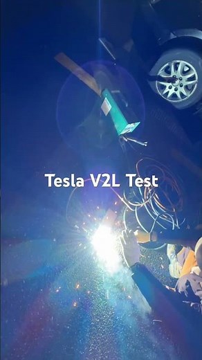 테슬라 전용 V2L 용접기 가동 테스트