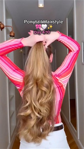 cute easy ponytail hairstyles for long hair | hair style girl new✨️🎀 #hairstyle #shorts #shortvideo