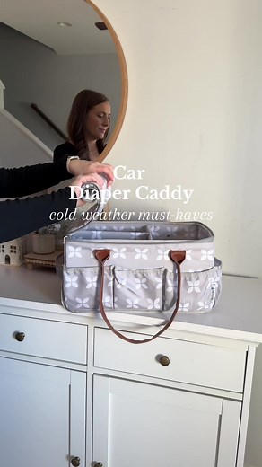 One of my favorite mom hacks is having a car diaper caddy! We keep everything we may need for our girls while we're out in this caddy so I don't have to worry about forgetting anything! It also means I don't need to carry much in my diaper bag! Especially as my girls are getting older, sometimes I don't even need to bring a diaper bag. I just restocked our car diaper caddy to be ready for the cold weather. Here's everything I put in it: Diapers Wipes Extra clothes for each girl Disinfectant wipe