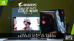 Experience the Ultimate Play - GeForce RTX™ 30 Series with AORUS Call Of Duty - Cold War PC. https://www.nvidia.com/en-in/geforce/rtx/ #AORUS #TeamUpFightOn #NVIDIAGeforce #TeamUpLightsOn #TheUltimatePlay #AORUSPC #UpgradeWithAORUS #CODColdWar | AORUS