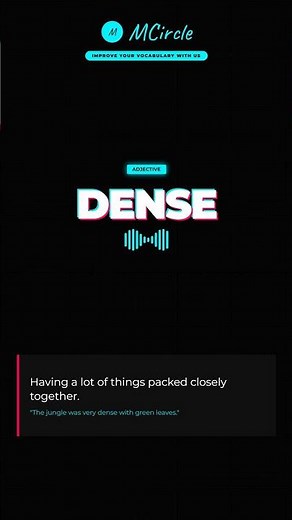 Learn English: What is Dense? | Vocabulary Shorts