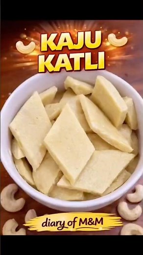Kaju Katli Recipe | Easy Homemade Kaju Barfi | Soft Cashew Sweet in 10 Minutes