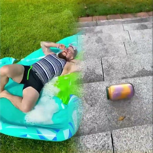 Slip-n-slide #parenting #kids #siblings #family #fun #funny #pranks