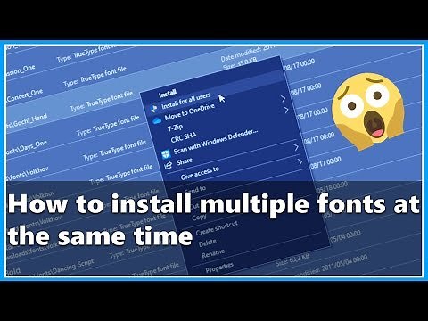 How to install multiple fonts at once