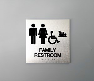 ADA Compliant Family Restroom Sign. Handicap Accessible Bathroom Signs. Family ADA Restroom Sign. Signs With Braille and Tactile Symbols. - Etsy