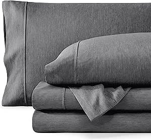 Bare Home Split California King Sheet Set - 1800 Ultra-Soft Microfiber Double Brushed - Deep Pockets - Easy Fit - 5 Piece Set - Bed Sheets (Split Cal King, Heathered Grey)