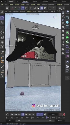 Motion Tracking Nike shoe in Cinema 4D 2024 (Redshift)
