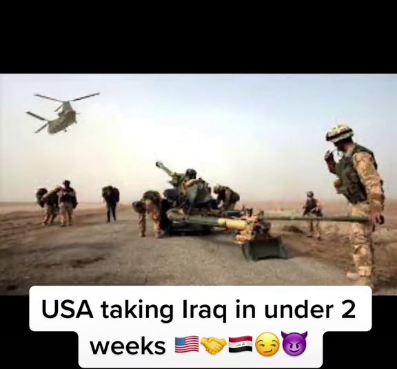 I don’t entirely support the invasion of Iraq by the USA but I do think it was an appropriate response to 9/11 meanwhile the Russian invasion of ukriane is pointless #ukraine #🇺🇸 #military #middleeast #haveagoodday