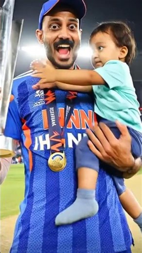 "India Win 2026! Axar Patel Ke Bete Ne Uthai Trophy 🏆 Viral Moment"