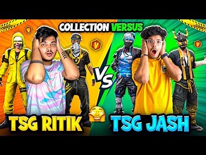 Free Fire TSG Jash Vs TSG Ritik New Collection Versus Only Legendary Bundles😍😈 -Garena Free Fire