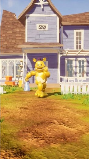This Fredbear terrifies Me ￼Deep To My Soul 💀 Freddy Fazbear In | Hello Neighbour #viral#gaming#