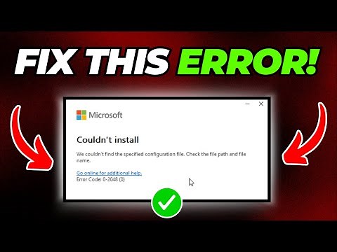 How To FIX Error Code 0-20480 We Couldn't Find The Specified Configuration File Office Installation