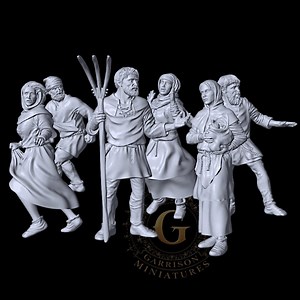 Fleeing Medieval Villagers Set A: 28mm Historical Wargame and Diorama Miniatures - Etsy