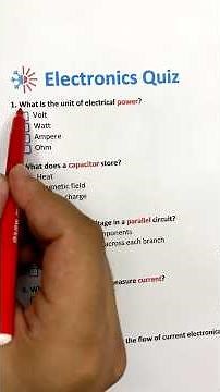 Electronics Quiz: Can You Pass This Quick Test? #quiz #electronics #electronicsquiz #electrical